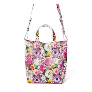 NEW VOLTA ATELIER copacabana bag - floral geometric/embossed leather in floral